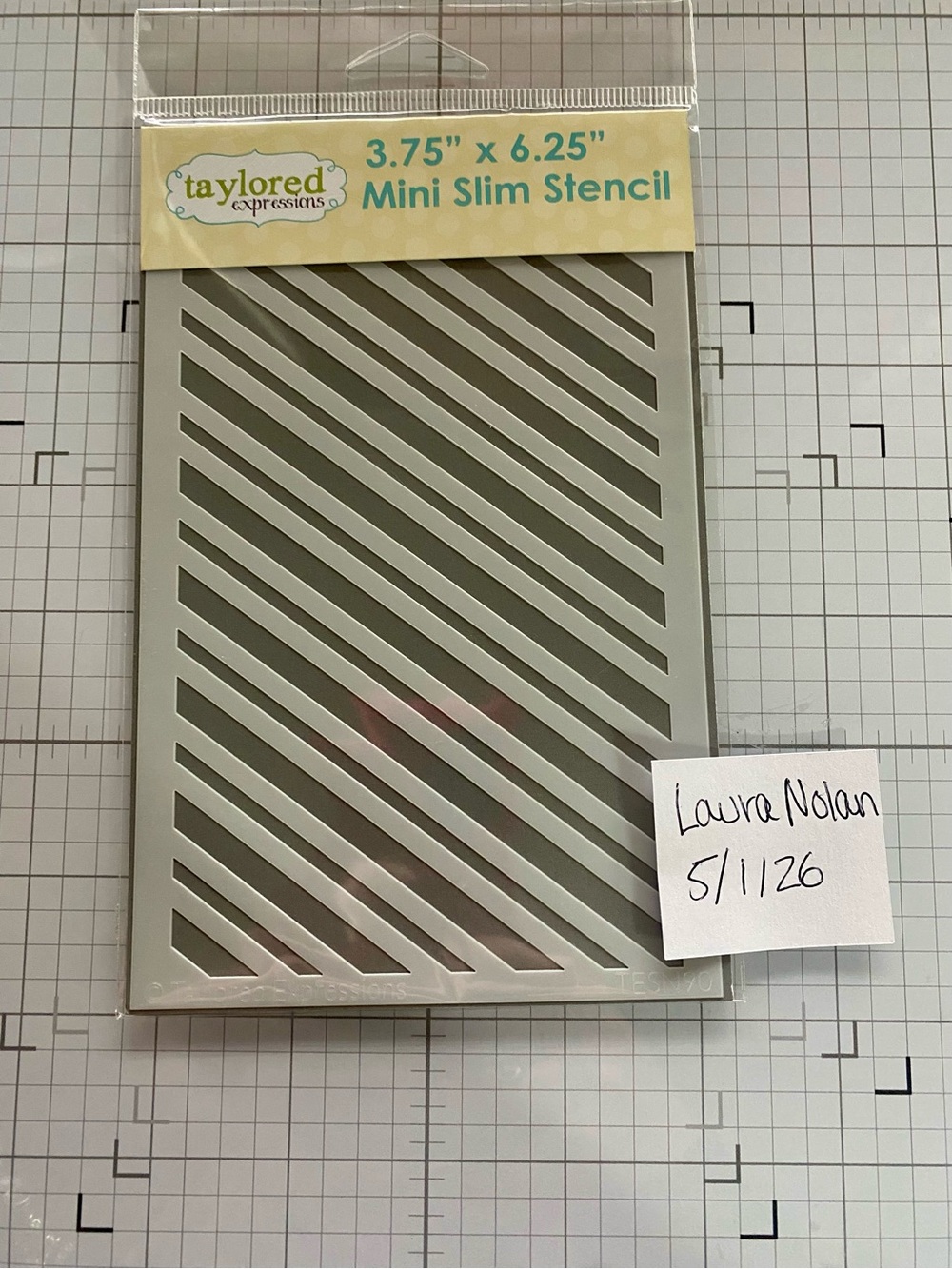 Taylored Expressions Mini Slim Candy Cane Stripes Stencil